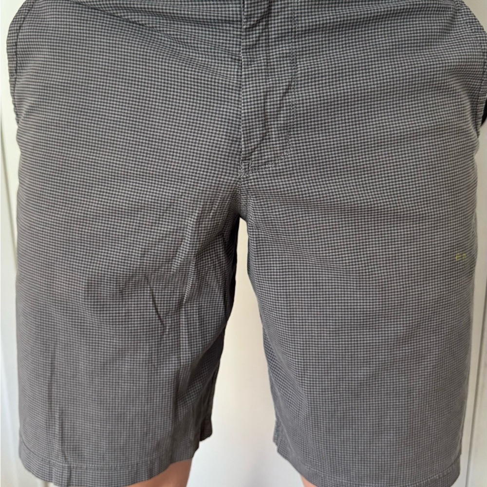 Men's Gray Checkered Shorts